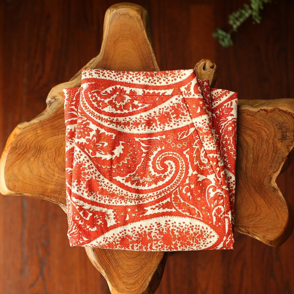 J. Crew Orange Paisley Skirt sz 4